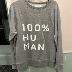 Everlane Crewneck Sweater in Gray with White Print